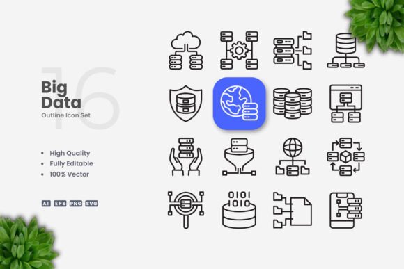 Big Data Icons: Enhancing Visual Communication with Simple and Clean Design