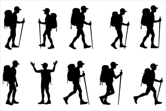 Complete Hiking Design Vector Bundle