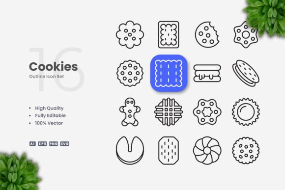 Cookies Icons for Streamlined Design Workflows