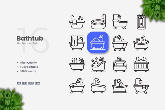 Exploring Bathtub2 Icons: A Simple and Clean Design for Diverse Applications