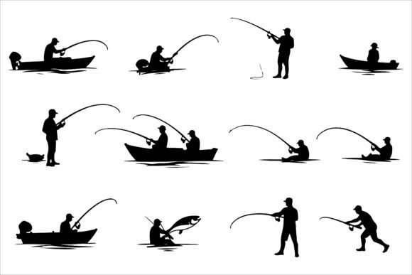 Fishing Hobby Silhouette Designs: A Versatile Tool for Creative and Business Success