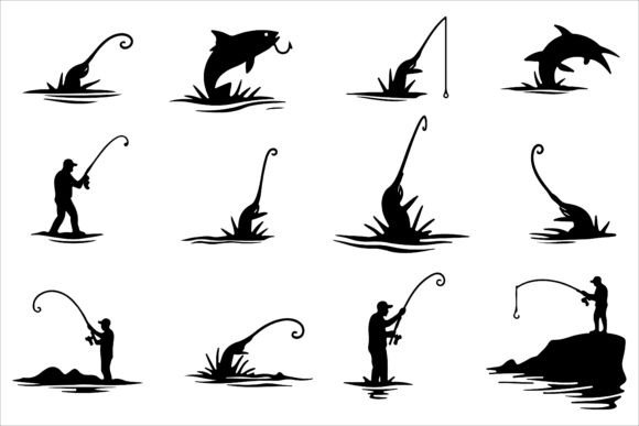 Fishing Lure Silhouette Designs: A Versatile Tool for Creative and Commercial Use